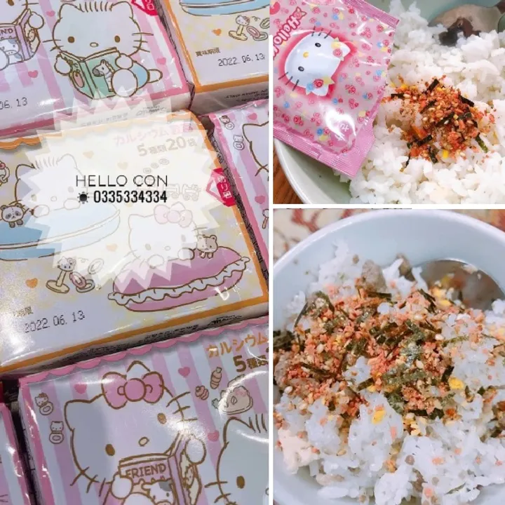 Gia vị rắc cơm Hello Kitty cho bé 9 tháng 48g