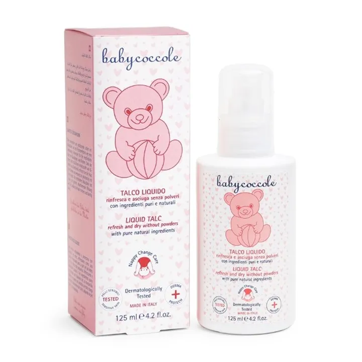 Phấn rôm Babycoccole dạng nước tinh bột bắp