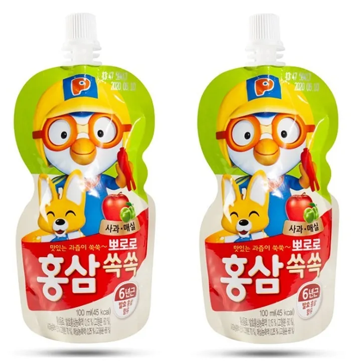 Nước hồng sâm Pororo Paldo - Nước trái cây Hàn Quốc cho trẻ 3 tuổi