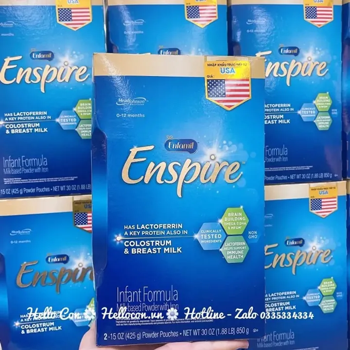 sữa Enfamil Enspire Infant Formula 0-12 tháng hộp giấy 850g