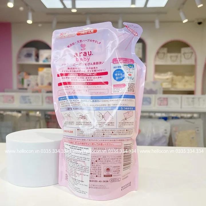 Cách dùng nước rửa bình Arau