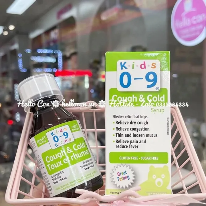 Enfants Cough & Cold Siro trị ho & cảm cúm cho trẻ từ 0-9 tuổi
