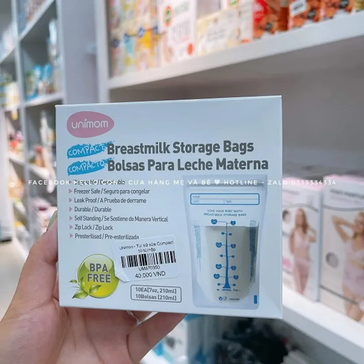 Túi trữ sữa Unimom Compact 60, 30, 20, 10 túi