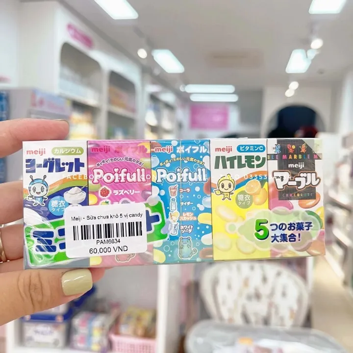 Sữa chua khô Meiji 5 vị cho bé 1 tuổi